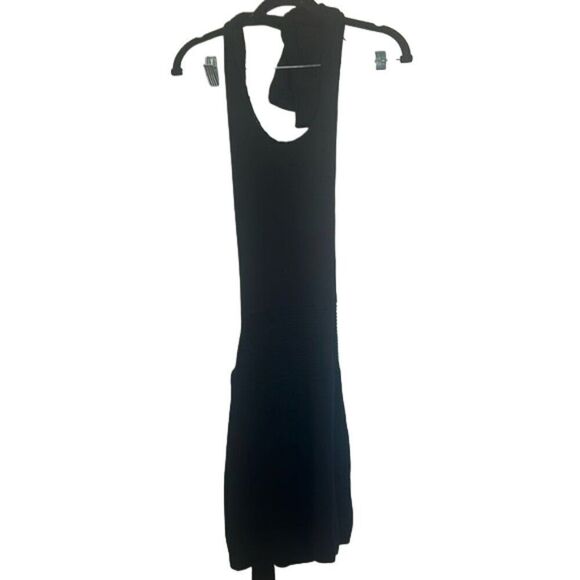 Free People Knitted Sweater Dress Adjustable Ties Black Size XS (Oversized) - Picture 8 of 11